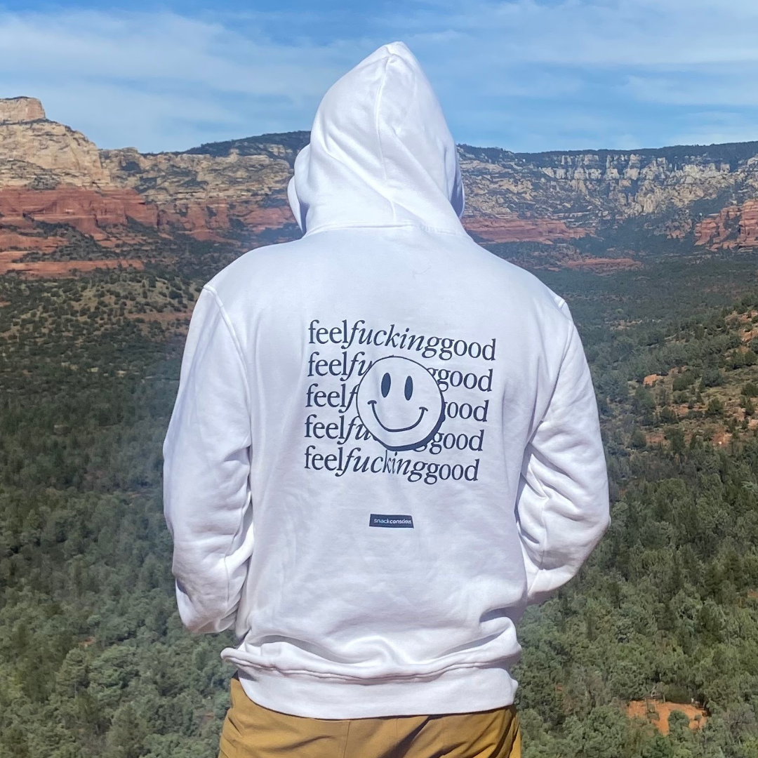It Feels Good To Feel Good Hoodie - White